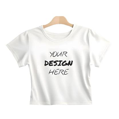 Womens Cropped Short-sleeve T-shirt Top