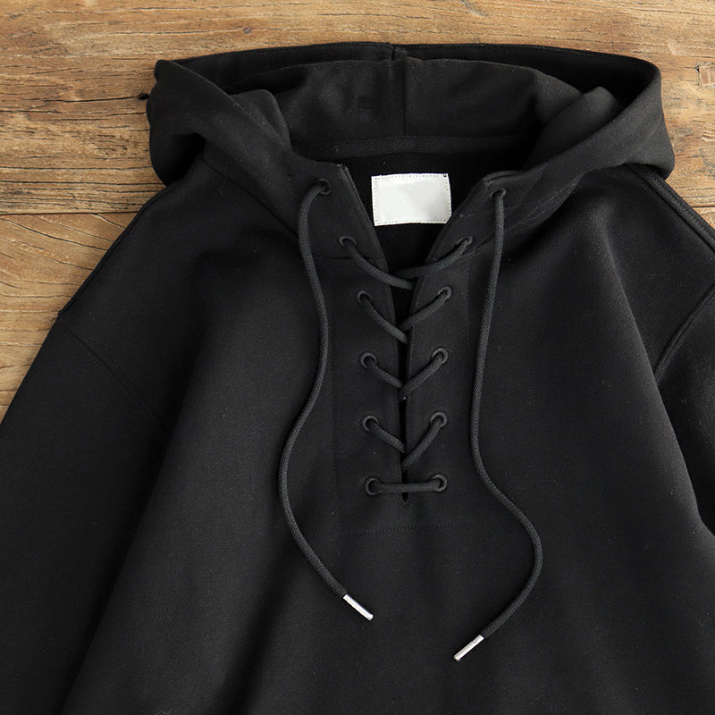 Japanese Loose Plus High Sense Of Chic Drawstring Hooded Sweater